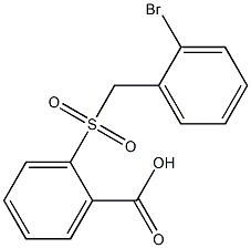 2-{[(2-bromophenyl)methane]sulfonyl}benzoic acid Struktur