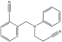 2-{[(2-cyanoethyl)(phenyl)amino]methyl}benzonitrile Struktur