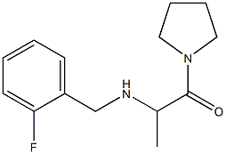 2-{[(2-fluorophenyl)methyl]amino}-1-(pyrrolidin-1-yl)propan-1-one Struktur