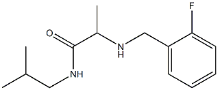 2-{[(2-fluorophenyl)methyl]amino}-N-(2-methylpropyl)propanamide Struktur