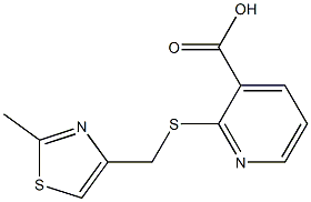 2-{[(2-methyl-1,3-thiazol-4-yl)methyl]sulfanyl}pyridine-3-carboxylic acid Struktur