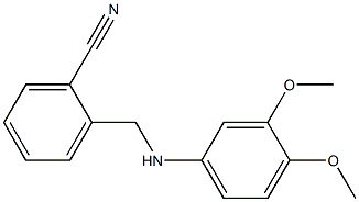 2-{[(3,4-dimethoxyphenyl)amino]methyl}benzonitrile Struktur