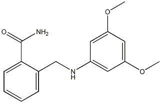 2-{[(3,5-dimethoxyphenyl)amino]methyl}benzamide Struktur