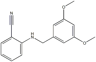 2-{[(3,5-dimethoxyphenyl)methyl]amino}benzonitrile Struktur