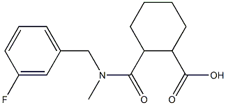 2-{[(3-fluorophenyl)methyl](methyl)carbamoyl}cyclohexane-1-carboxylic acid Struktur