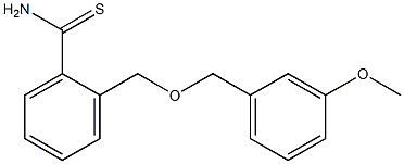 2-{[(3-methoxybenzyl)oxy]methyl}benzenecarbothioamide Struktur