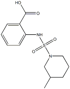 2-{[(3-methylpiperidine-1-)sulfonyl]amino}benzoic acid Struktur