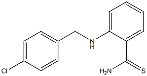 2-{[(4-chlorophenyl)methyl]amino}benzene-1-carbothioamide Struktur