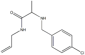 2-{[(4-chlorophenyl)methyl]amino}-N-(prop-2-en-1-yl)propanamide Struktur