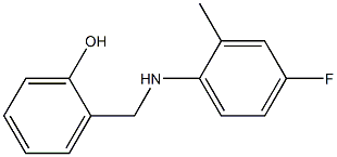 2-{[(4-fluoro-2-methylphenyl)amino]methyl}phenol Struktur