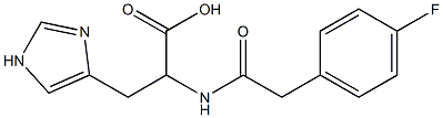 2-{[(4-fluorophenyl)acetyl]amino}-3-(1H-imidazol-4-yl)propanoic acid Struktur