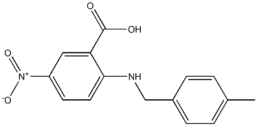 2-{[(4-methylphenyl)methyl]amino}-5-nitrobenzoic acid Struktur