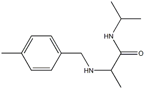 2-{[(4-methylphenyl)methyl]amino}-N-(propan-2-yl)propanamide Struktur