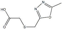 2-{[(5-methyl-1,3,4-oxadiazol-2-yl)methyl]sulfanyl}acetic acid Struktur