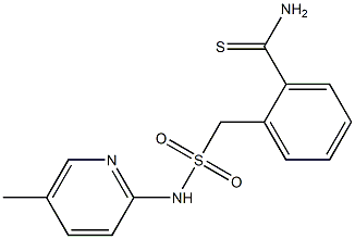 2-{[(5-methylpyridin-2-yl)sulfamoyl]methyl}benzene-1-carbothioamide Struktur