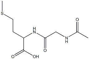 2-{[(acetylamino)acetyl]amino}-4-(methylthio)butanoic acid Struktur