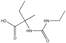 2-{[(ethylamino)carbonyl]amino}-2-methylbutanoic acid Struktur