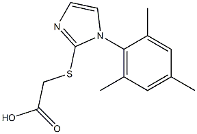 2-{[1-(2,4,6-trimethylphenyl)-1H-imidazol-2-yl]sulfanyl}acetic acid Struktur