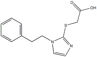 2-{[1-(2-phenylethyl)-1H-imidazol-2-yl]sulfanyl}acetic acid Struktur