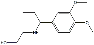 2-{[1-(3,4-dimethoxyphenyl)propyl]amino}ethan-1-ol Struktur