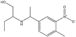 2-{[1-(4-methyl-3-nitrophenyl)ethyl]amino}butan-1-ol Struktur