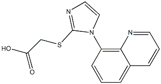 2-{[1-(quinolin-8-yl)-1H-imidazol-2-yl]sulfanyl}acetic acid Struktur