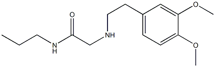 2-{[2-(3,4-dimethoxyphenyl)ethyl]amino}-N-propylacetamide Struktur