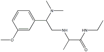 2-{[2-(dimethylamino)-2-(3-methoxyphenyl)ethyl]amino}-N-ethylpropanamide Struktur