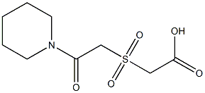 2-{[2-oxo-2-(piperidin-1-yl)ethane]sulfonyl}acetic acid Struktur