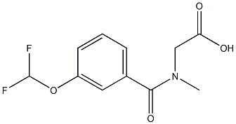 2-{[3-(difluoromethoxy)phenyl]-N-methylformamido}acetic acid Struktur