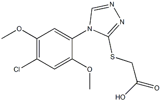 2-{[4-(4-chloro-2,5-dimethoxyphenyl)-4H-1,2,4-triazol-3-yl]sulfanyl}acetic acid Struktur