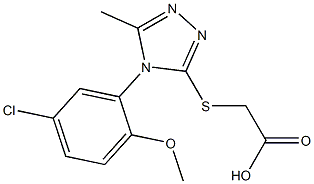 2-{[4-(5-chloro-2-methoxyphenyl)-5-methyl-4H-1,2,4-triazol-3-yl]sulfanyl}acetic acid Structure