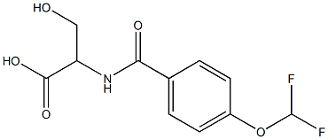 2-{[4-(difluoromethoxy)phenyl]formamido}-3-hydroxypropanoic acid Struktur