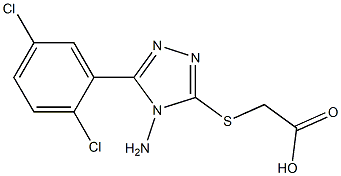 2-{[4-amino-5-(2,5-dichlorophenyl)-4H-1,2,4-triazol-3-yl]sulfanyl}acetic acid Struktur