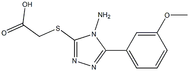 2-{[4-amino-5-(3-methoxyphenyl)-4H-1,2,4-triazol-3-yl]sulfanyl}acetic acid Struktur