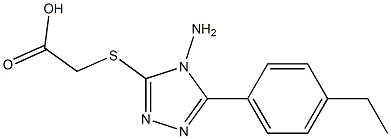 2-{[4-amino-5-(4-ethylphenyl)-4H-1,2,4-triazol-3-yl]sulfanyl}acetic acid Struktur