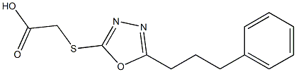 2-{[5-(3-phenylpropyl)-1,3,4-oxadiazol-2-yl]sulfanyl}acetic acid Struktur