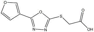 2-{[5-(furan-3-yl)-1,3,4-oxadiazol-2-yl]sulfanyl}acetic acid Struktur