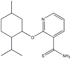 2-{[5-methyl-2-(propan-2-yl)cyclohexyl]oxy}pyridine-3-carbothioamide Struktur