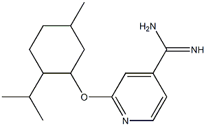 2-{[5-methyl-2-(propan-2-yl)cyclohexyl]oxy}pyridine-4-carboximidamide Struktur