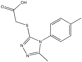 2-{[5-methyl-4-(4-methylphenyl)-4H-1,2,4-triazol-3-yl]sulfanyl}acetic acid Struktur