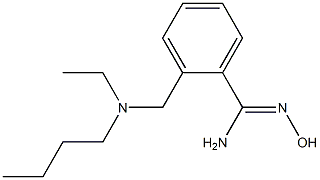 2-{[butyl(ethyl)amino]methyl}-N'-hydroxybenzenecarboximidamide Struktur