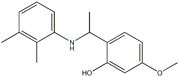 2-{1-[(2,3-dimethylphenyl)amino]ethyl}-5-methoxyphenol Struktur