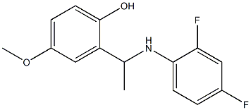 2-{1-[(2,4-difluorophenyl)amino]ethyl}-4-methoxyphenol Struktur