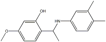 2-{1-[(3,4-dimethylphenyl)amino]ethyl}-5-methoxyphenol Struktur