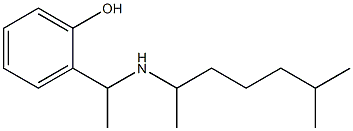 2-{1-[(6-methylheptan-2-yl)amino]ethyl}phenol Struktur