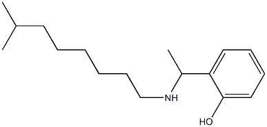 2-{1-[(7-methyloctyl)amino]ethyl}phenol Struktur