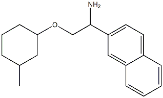 2-{1-amino-2-[(3-methylcyclohexyl)oxy]ethyl}naphthalene Struktur