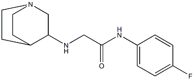 2-{1-azabicyclo[2.2.2]octan-3-ylamino}-N-(4-fluorophenyl)acetamide Struktur