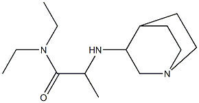 2-{1-azabicyclo[2.2.2]octan-3-ylamino}-N,N-diethylpropanamide Struktur